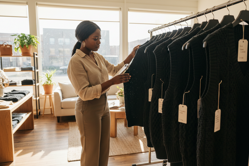 How New Boutiques Avoid Buying Pretty Black Knit Tops That Still Don’t Move