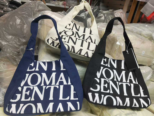390pcs Wholesale Aesthetic Canvas Tote Bags with Inner Pockets & Zipper - 2-Color Minimalist Eco-Bag Lot - $1.50 Bulk Liquidation - Durable Daily Carryall Stock