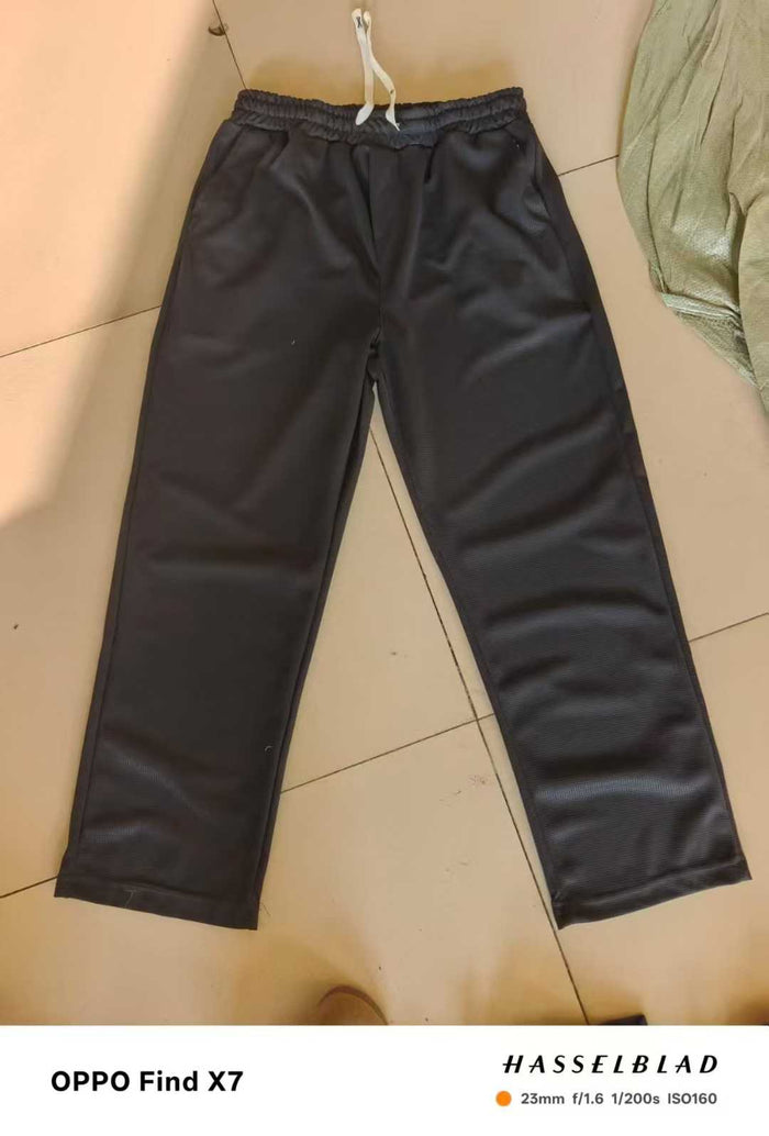 3000pcs Wholesale Men’s Textured Drawstring Pants -Factory Clearance One-Size Easy Fit Lounge Trousers - Black & Coffee Factory Tail Order - $1.90 Clearance Lot