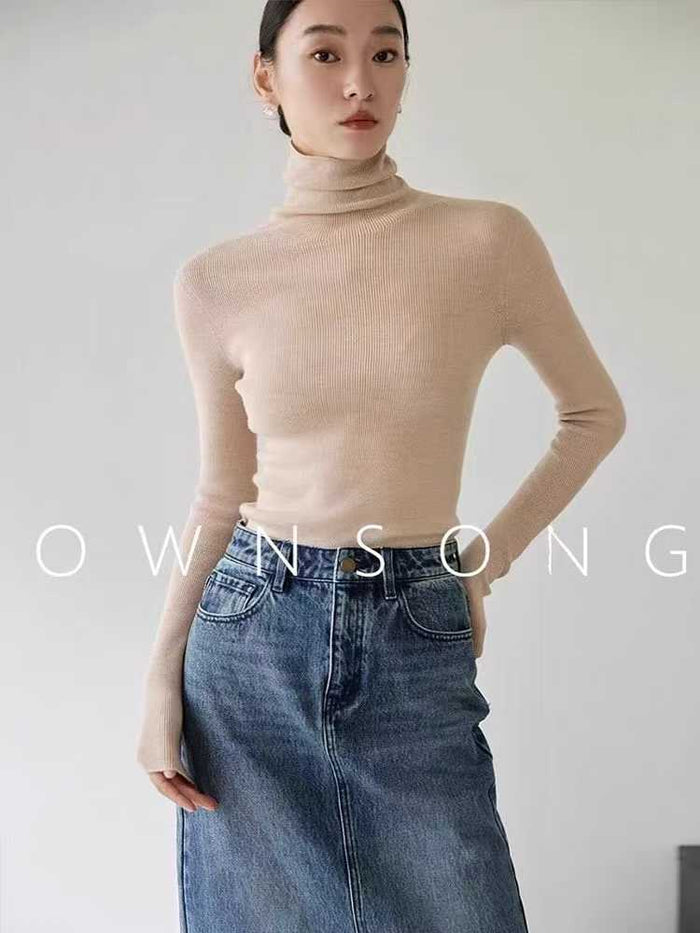2,000 pcs Women’s 100% Wool Turtleneck Sweaters – Ultra-Slim Stretch Knit – Boutique Basic Winter Layer – Factory Tail-Order Clearance – $2.50 Bulk Stock Lot