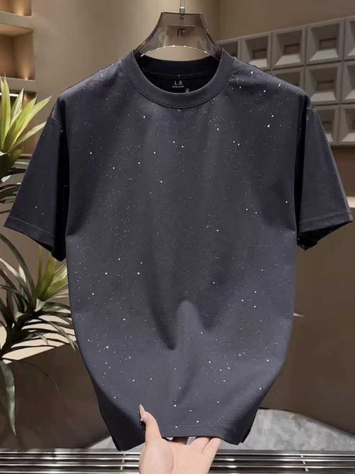 4000+ pcs Wholesale Men’s 260gsm Speckled Streetwear T-Shirts - New Starry Paint-Splatter Heavyweight Tees - Clearance Tail Order - Easy Reseller Summer Stock