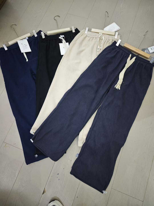 300pcs Wholesale Casual Drawstring Lounge Pants – Adjustable Hem Streetwear Jogger Style – Boutique Quality Tail Order Liquidation – Take-All Overstock – 4 Color Assorted Relaxed Fit Pants for Small Retailers & Resellers