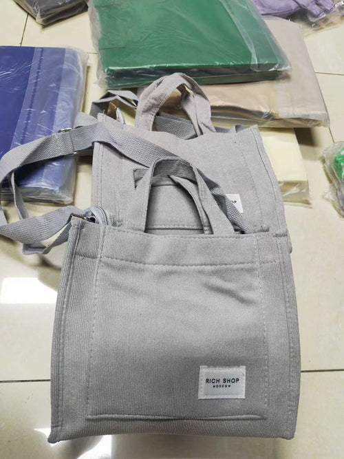 300pcs Minimalist Canvas Tote Bags Bulk Lot – Neutral Grey Zip Closure Shoulder Bags – Everyday Commuter Tote Stock – Boutique Ready Fabric Bags Clearance Deal