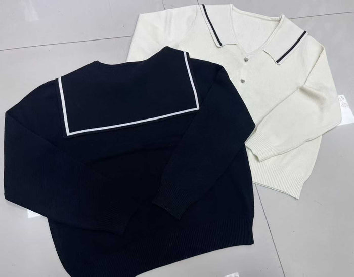 260pcs Spring Knit Cardigan Lot – Soft Ice Linen Blend Collared Sweaters – French Minimalist Button-Up Tops for Everyday Outfits – Boutique Ready Light Luxury Basics – Easy Styling Womenswear Stock