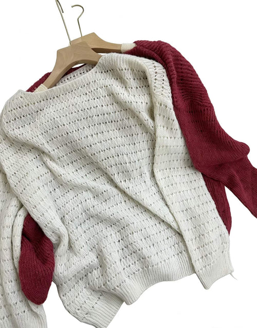 120 Pcs Wholesale Women's Aesthetic Hollow-Out Knit Pullovers - Lightweight Layering Sweaters for Boutique Resale - Closeout Stock Lot - Soft Texture Autumn/Spring Essentials