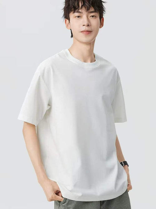 18,000pcs Bulk Heavyweight Cotton Blank Tees - Relaxed Fit Streetwear Essentials - Factory Overstock Liquidation - Premium Basics Stock Lot for Boutiques & Resellers