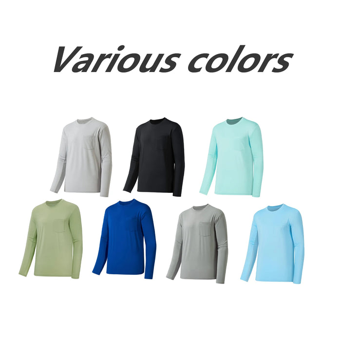 Custom UPF 50+ Long Sleeve Fishing Shirt | Nylon-Cotton Quick-Dry UV Sun Protection Clothing