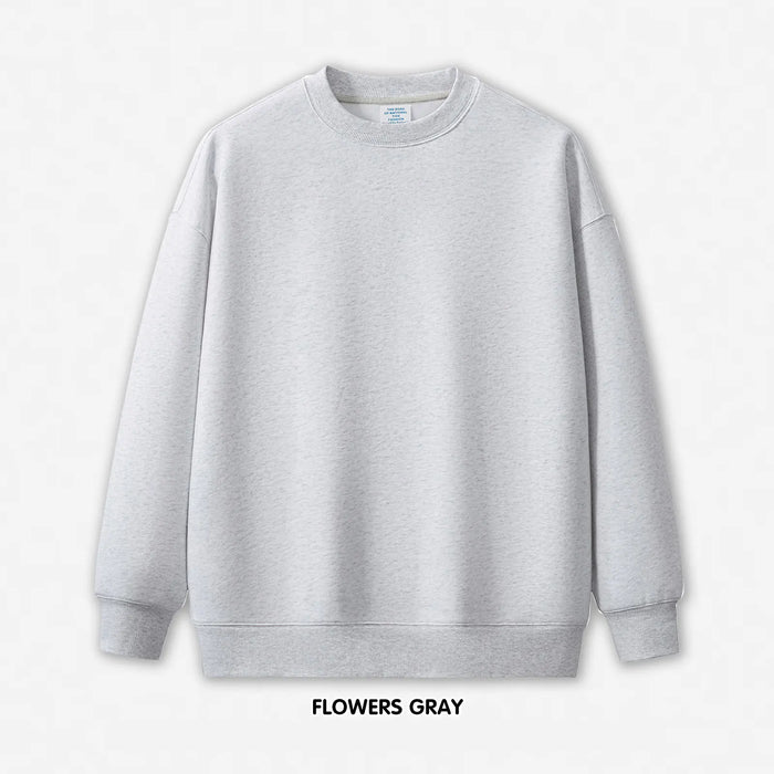 350g 100% Cotton 3D Embossed Sweatshirt | Custom Streetwear Logo Embroidered Crewneck