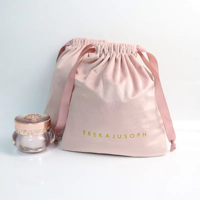 Cotton Woven Drawstring Velvet Pouch