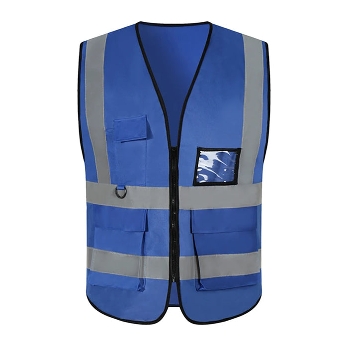 100% Polyester Mesh High Visibility LED Reflective Safety Vest with Utility Pockets
