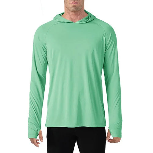 145g Knitted 100% Polyester Long Sleeve Fishing Shirt Men Rash Guard