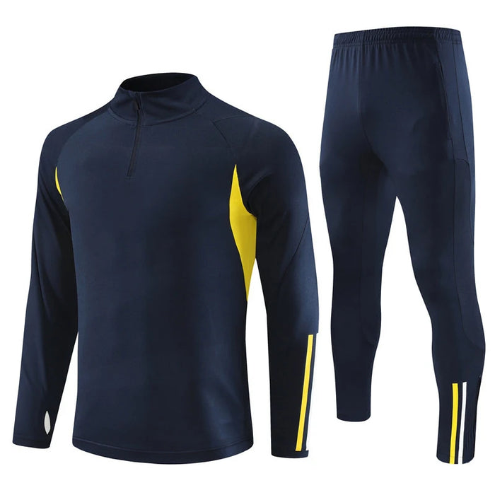 Custom 250gsm Polyester Spandex Heat Transfer Long Sleeve Suit for Club Soccer Training