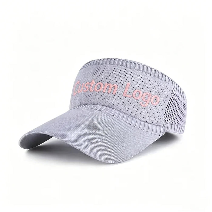 Cotton Mesh Sun Visor Hat with Wind Bug Deflectors Custom Logo Wholesale