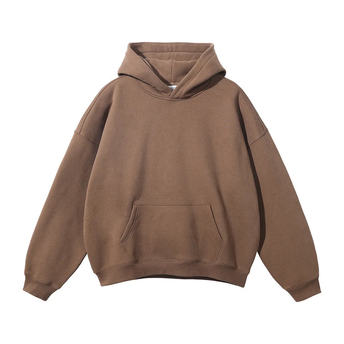350gsm Polyester Cotton Screen Printing Drop Shoulder Pullover | Wholesale Custom Hoodies