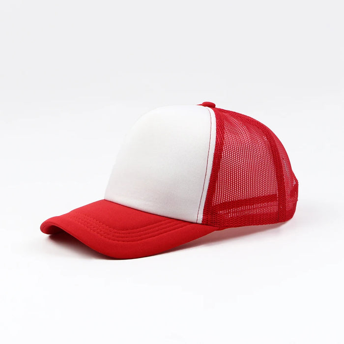Polyester Cotton Mesh Machine Embroidery 5 Panel Trucker Cap