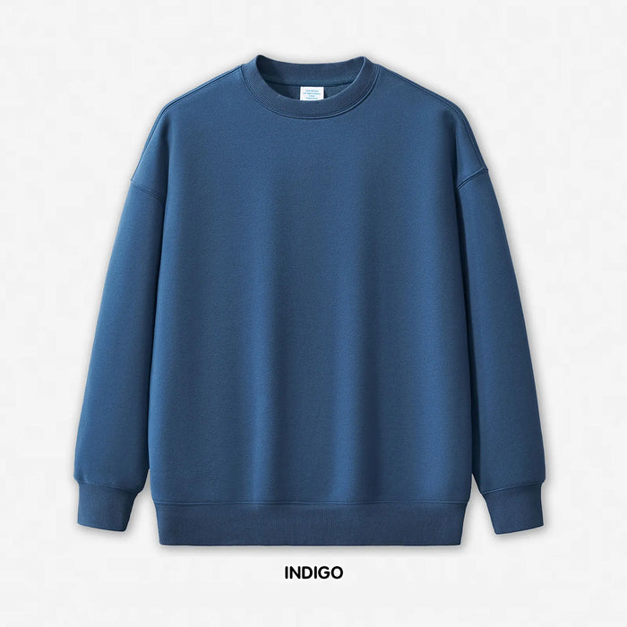 350g 100% Cotton 3D Embossed Sweatshirt | Custom Streetwear Logo Embroidered Crewneck