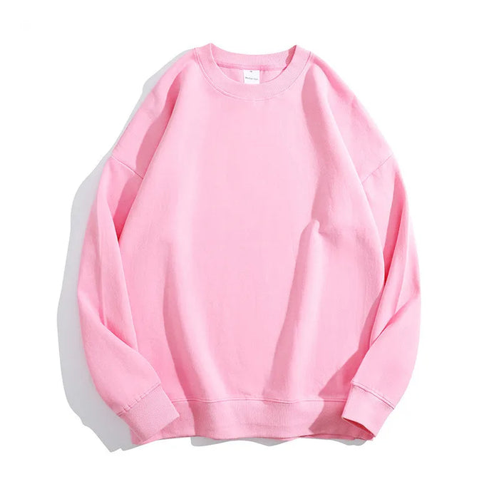 300Gsm Cotton Fabric Custom Embroidery Pullover | Wholesale Oversized Crew Neck Sweatshirts