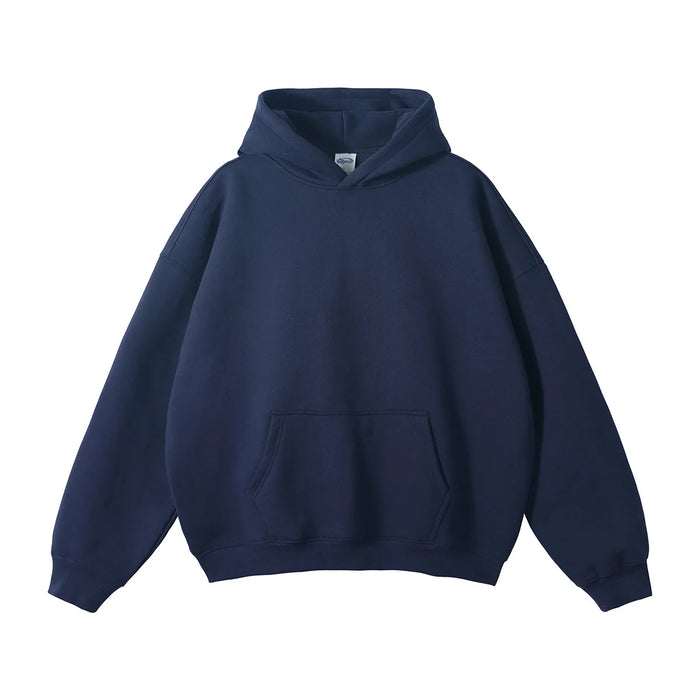 350gsm Polyester Cotton Screen Printing Drop Shoulder Pullover | Wholesale Custom Hoodies