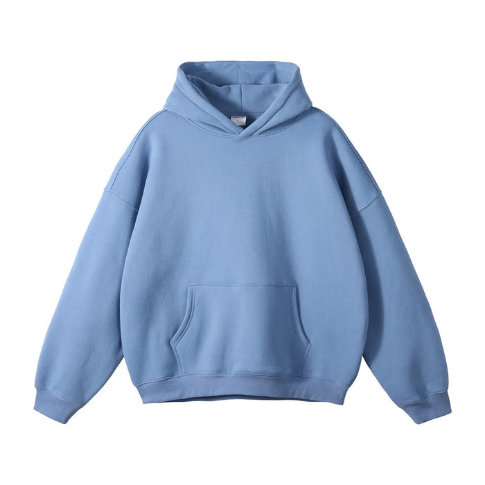 350gsm Polyester Cotton Screen Printing Drop Shoulder Pullover | Wholesale Custom Hoodies