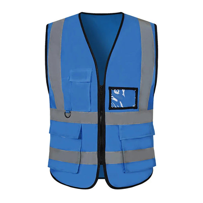 100% Polyester Mesh High Visibility LED Reflective Safety Vest with Utility Pockets