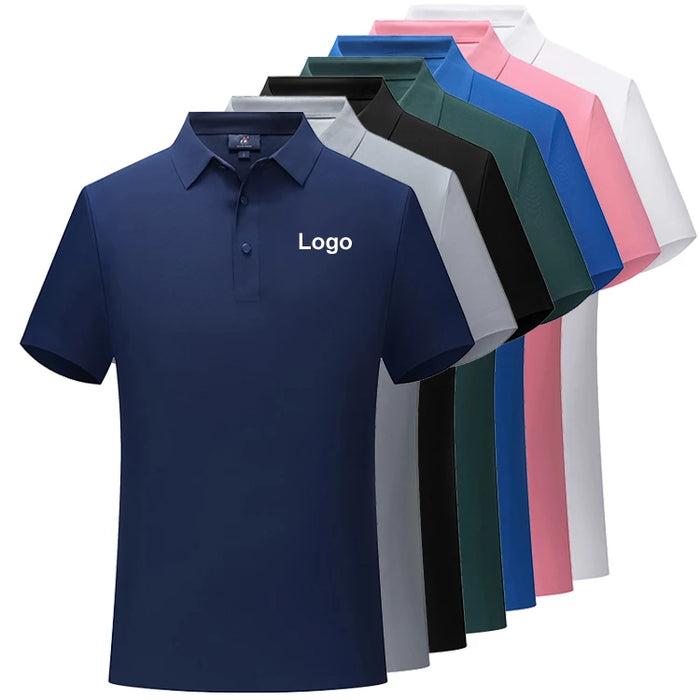 Premium Quality Custom Logo Polo Collar Shirt Nylon Spandex Plain Custom Polo Shirts for Men