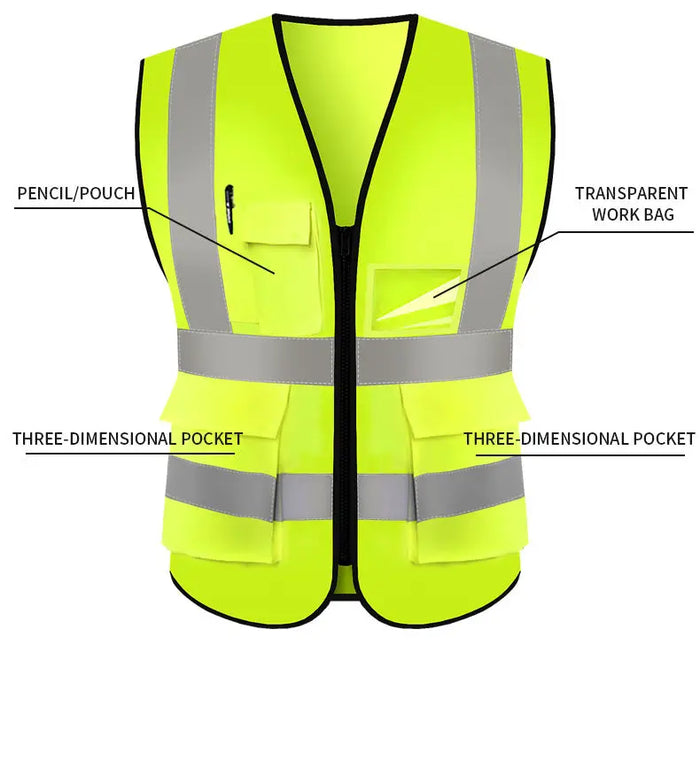 Class 2 Hi-Vis Polyester Mesh Safety Vest | Bulk Custom Logo Workwear Supplier