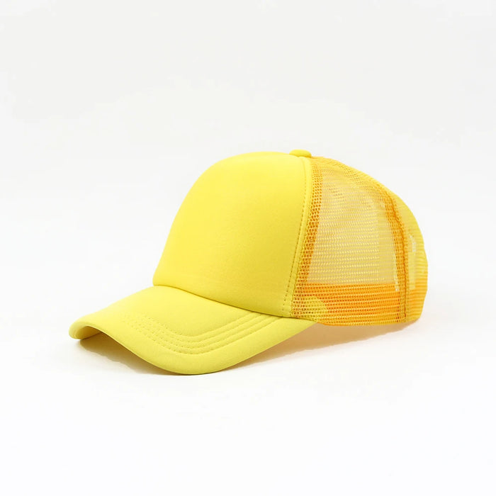 Polyester Cotton Mesh Machine Embroidery 5 Panel Trucker Cap
