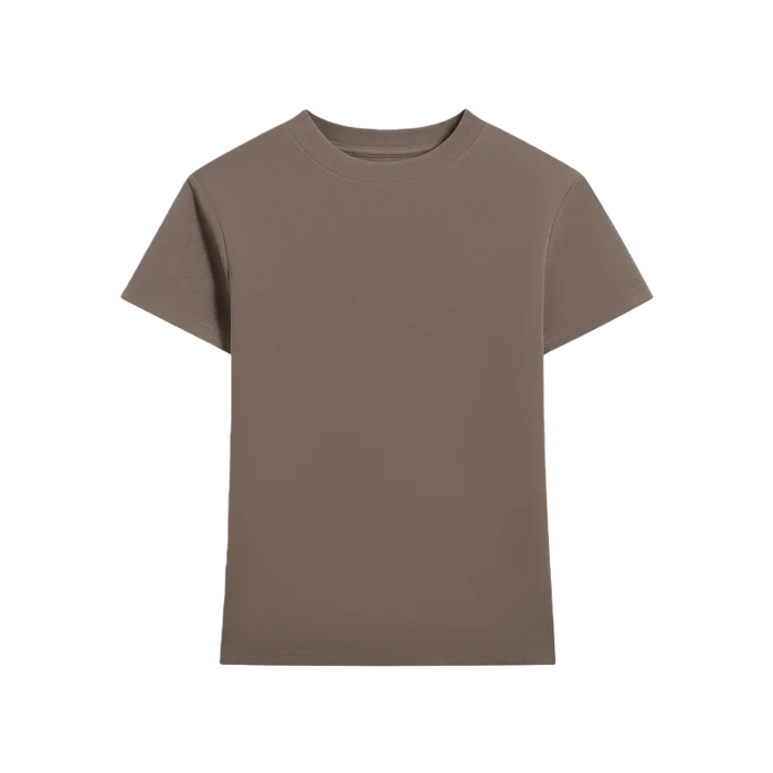 220GSM Cotton 3D Embossed Slim Fit Women Summer T Shirt | Wholesale High Logo Custom T