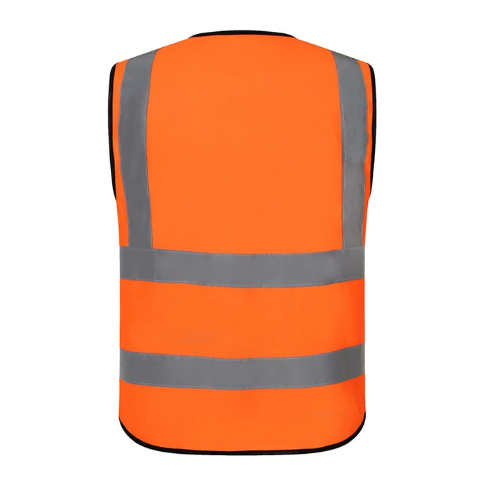 100% Polyester Mesh High Visibility LED Reflective Safety Vest with Utility Pockets