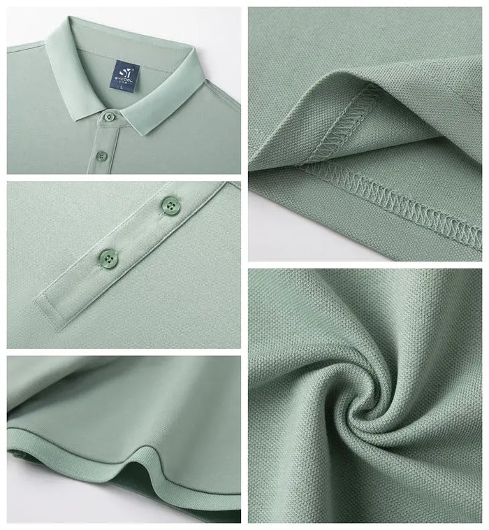 OEM Factory Supply Custom Logo Polyester Piqué Knit Custom Printed Polo Shirt