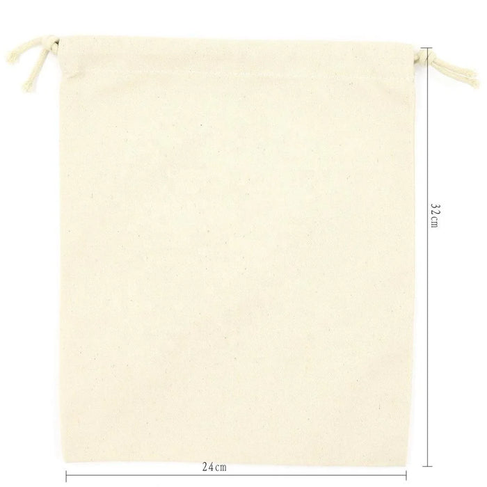 Recycled Cotton Woven Drawstring Pouch