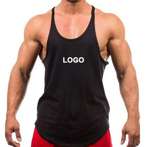 180 Grams Spandex Cotton Knitted Embroidery Tank Top | Custom Gym Bodybuilding Sports Singlet