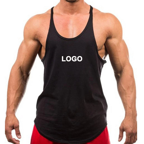 180 Grams Spandex Cotton Knitted Embroidery Tank Top | Custom Gym Bodybuilding Sports Singlet