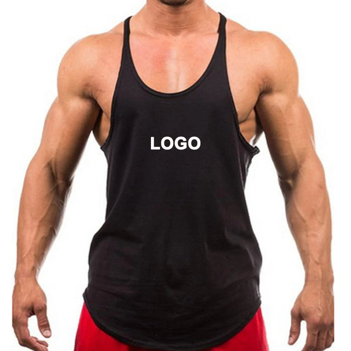 180 Grams Spandex Cotton Knitted Embroidery Tank Top | Custom Gym Bodybuilding Sports Singlet