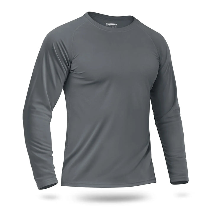Custom LOGO Men's Sun Protection T-Shirt 145g Polyester Long Sleeve Sun Protection T-Shirt Bulk Wholesale