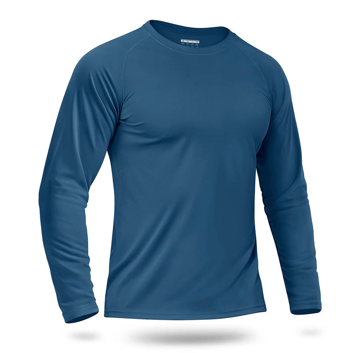Custom LOGO Men's Sun Protection T-Shirt 145g Polyester Long Sleeve Sun Protection T-Shirt Bulk Wholesale