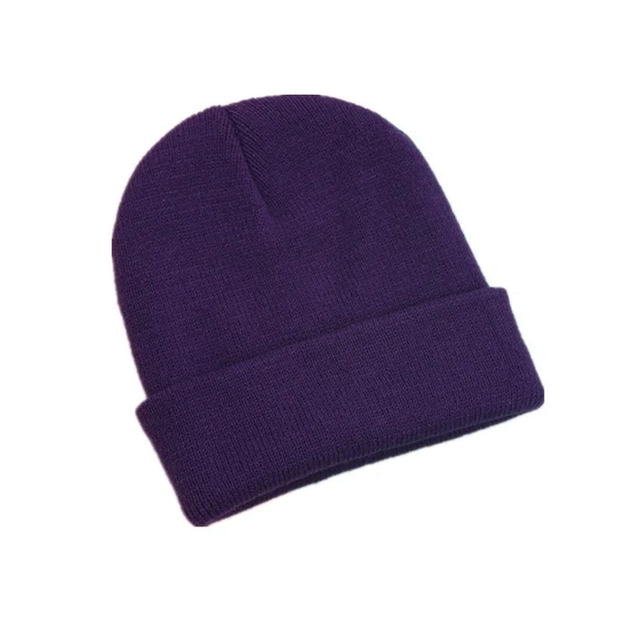 100% Acrylic Jacquard Fabric Custom Logo Striped Winter Ski Traveling Beanie Hats