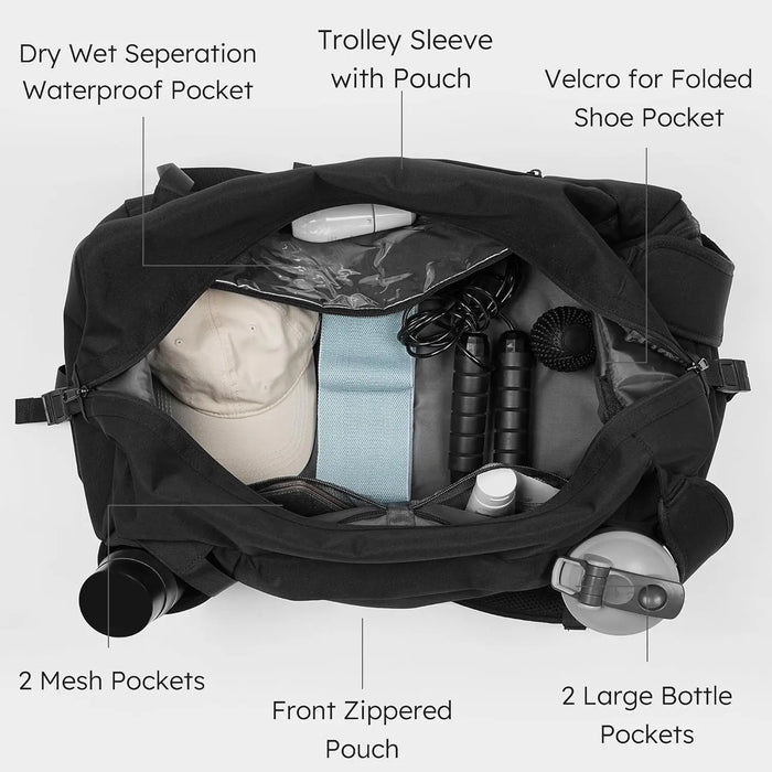 Nylon Coated Convertible Weekender Bag