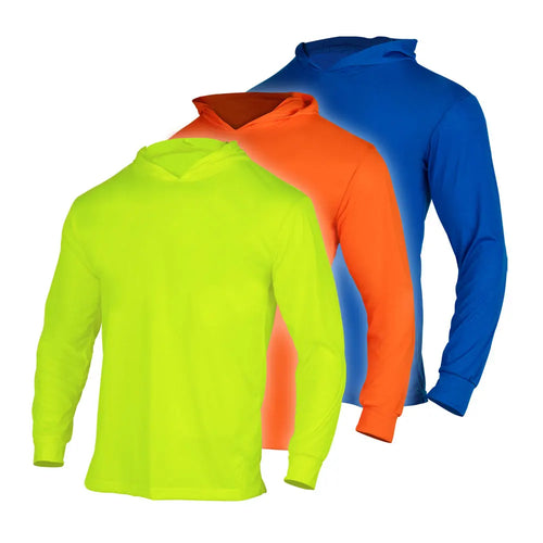 100% Polyester Fluorescent Reflective Safety Hoodie with Utility Pockets