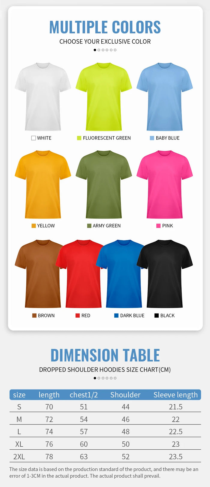 Wholesale Run Tshirts Custom Printing T-shirtsWholesale 120g Sublimation Short Sleeve T-Shirts for Event Staffing