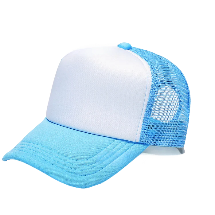 100 Polyester Oxford Five Panel Sublimation Blank Foam Trucker Hat | Wholesale Plain Mesh Caps
