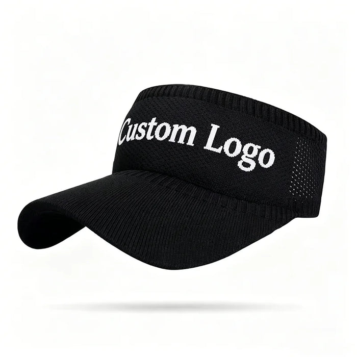 Cotton Mesh Sun Visor Hat with Wind Bug Deflectors Custom Logo Wholesale
