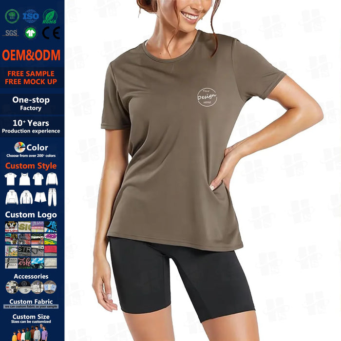 50/50 Blend 110-300GSM Puff Finish Short Sleeve Tshirts Custom Fitness Tops