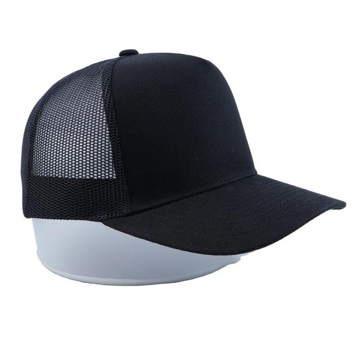 Factory Suede Low MOQ Hip Logo Trucker Hat | Custom 5 Panel Blank