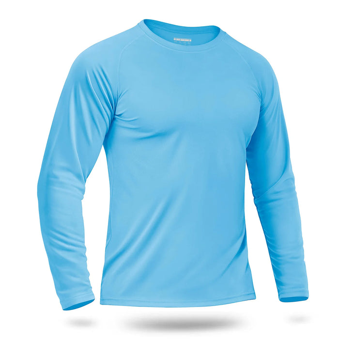 Custom LOGO Men's Sun Protection T-Shirt 145g Polyester Long Sleeve Sun Protection T-Shirt Bulk Wholesale