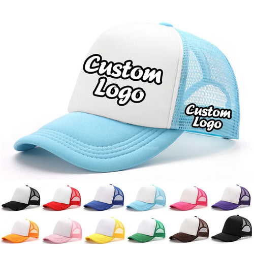 100% Polyester Mesh 3D Embroidery Sports Cap | OEM Custom Trucker Hat with Logo