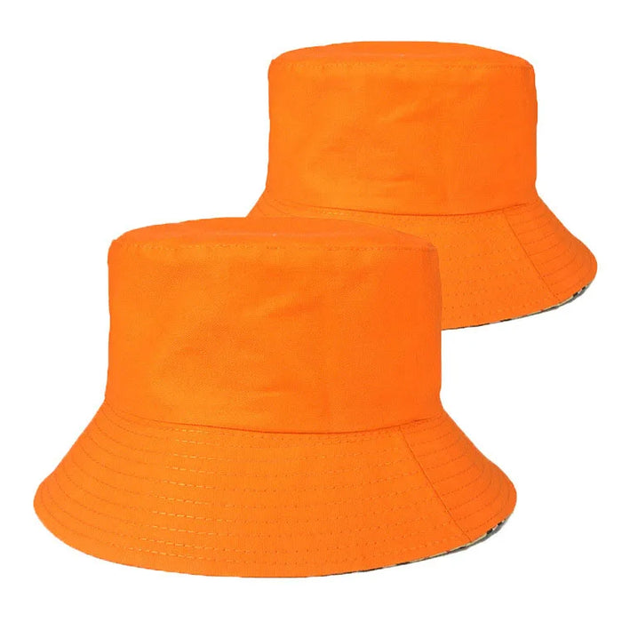100% Cotton Canvas Embroidered Logo Fisherman Cap | Wholesale Adults Bucket Hats