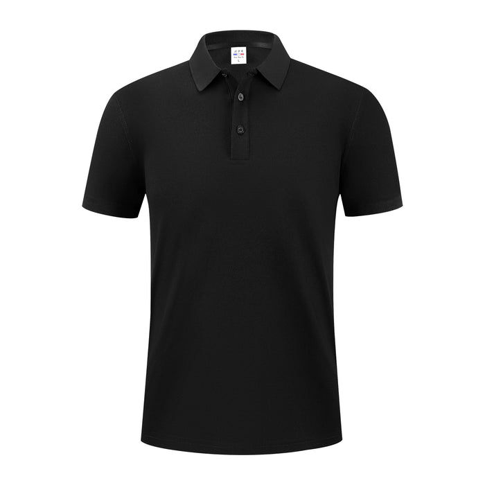 Customization Embroidery Logo 215Grams Knitted Polyester Embroidery Men Polo Shirt Work Uniform Clothes