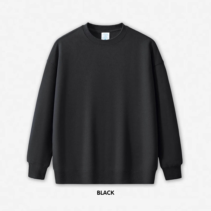 350g 100% Cotton 3D Embossed Sweatshirt | Custom Streetwear Logo Embroidered Crewneck