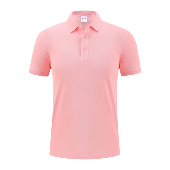 Customization Embroidery Logo 215Grams Knitted Polyester Embroidery Men Polo Shirt Work Uniform Clothes